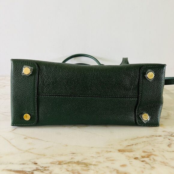MICHAEL KORS STUDIO Mercer Moss Green Leather Large Convertible Tote Bag